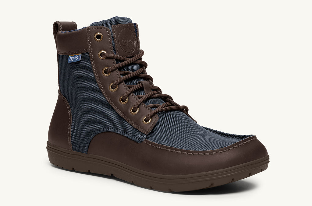 Lems Nylon Stiefel Boulder Herren Navy Braun | RRB5731NB