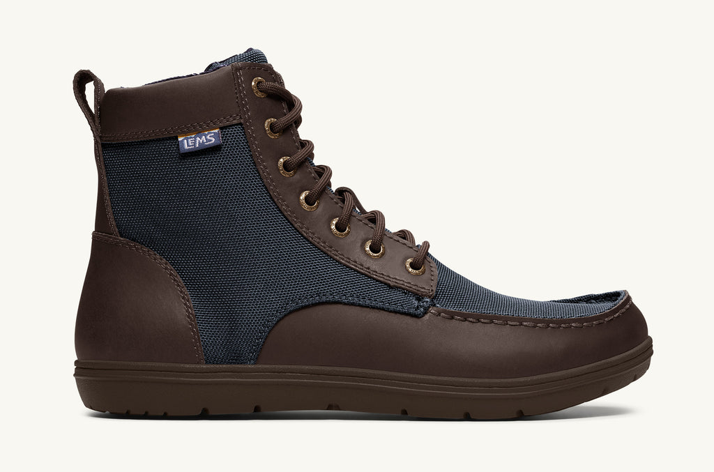 Lems Nylon Stiefel Boulder Herren Navy Braun | RRB5731NB