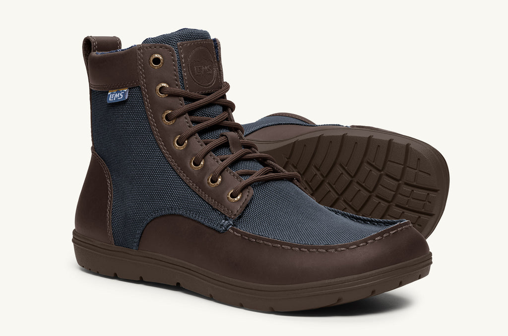 Lems Nylon Stiefel Boulder Herren Navy Braun | RRB5731NB